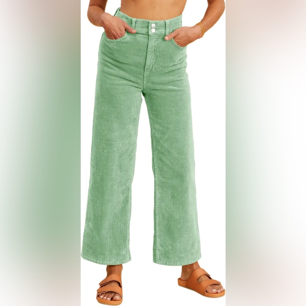 NWT Billabong Salty Blonde Chill Out High-Waisted Corduroy Pants